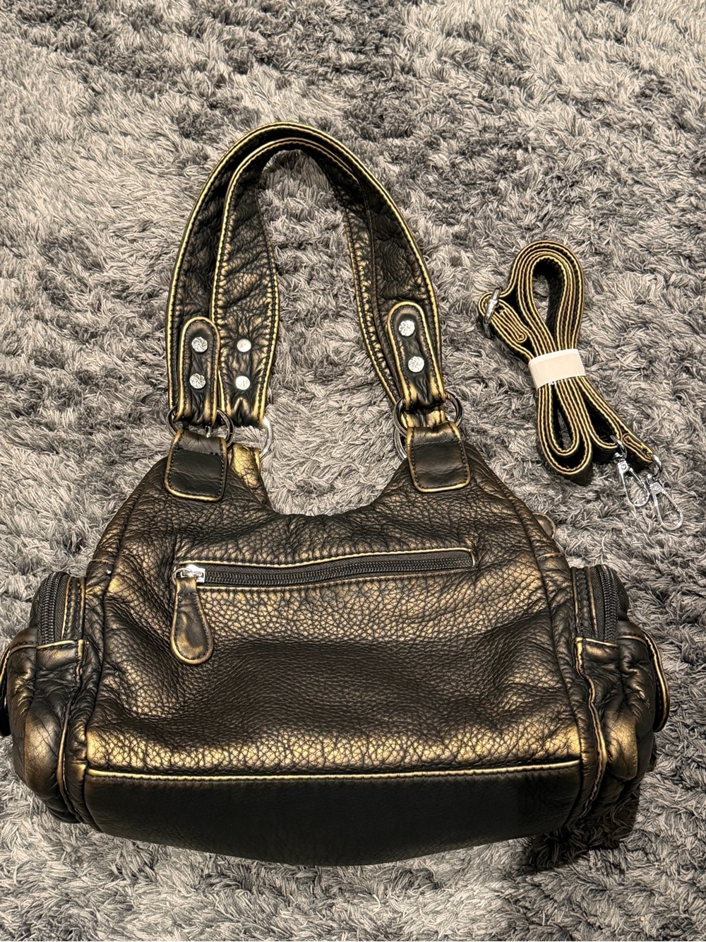 Angelkiss Small Crossbody Shoulder Bag - Bronze - Picture 6 of 8